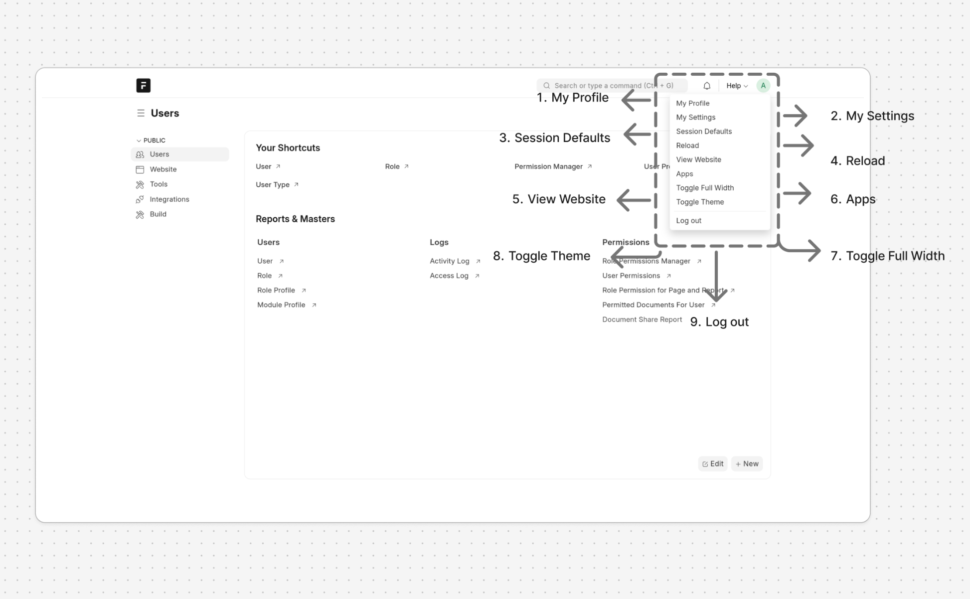 Profile and other options